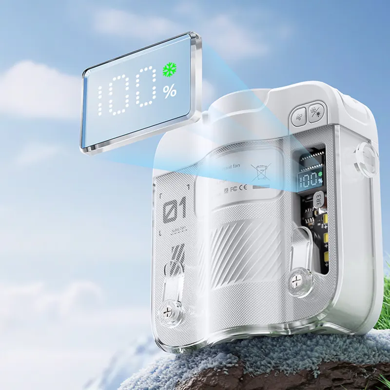 Quạt làm mát kẹp đa năng bản nâng cấp siêu nhẹ 2026 RG1831, Quạt treo ô/ treo xe đẩy, quạt đeo cổ tốc độ cao đi du lịch, dã ngoại, đạp xe và hoạt động thể thao ngoài trời