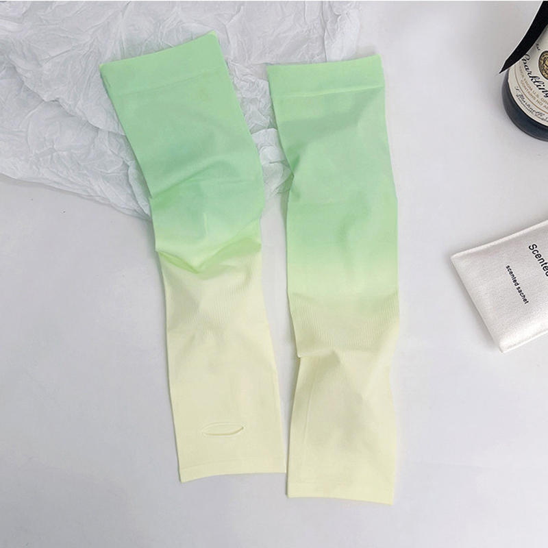 Ống tay chống nắng nữ Regoo RG645 vải thun lạnh freesize, phối màu chuyển sắc, đeo mát tay khi đi ngoài trời