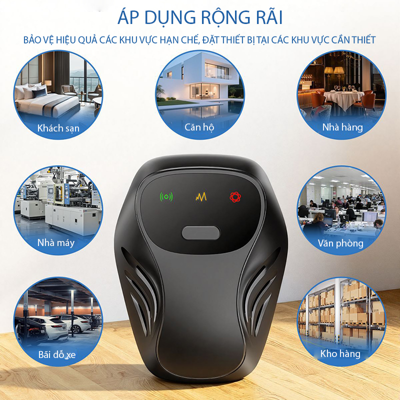 Máy đuổi côn trùng siêu âm Regoo RG1531, 3 mức tần số, loa kép, dùng cho không gian 20-50m²