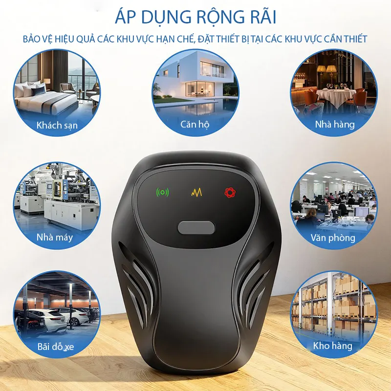 Máy đuổi côn trùng siêu âm Regoo RG1531, 3 mức tần số, loa kép, dùng cho không gian 20-50m²