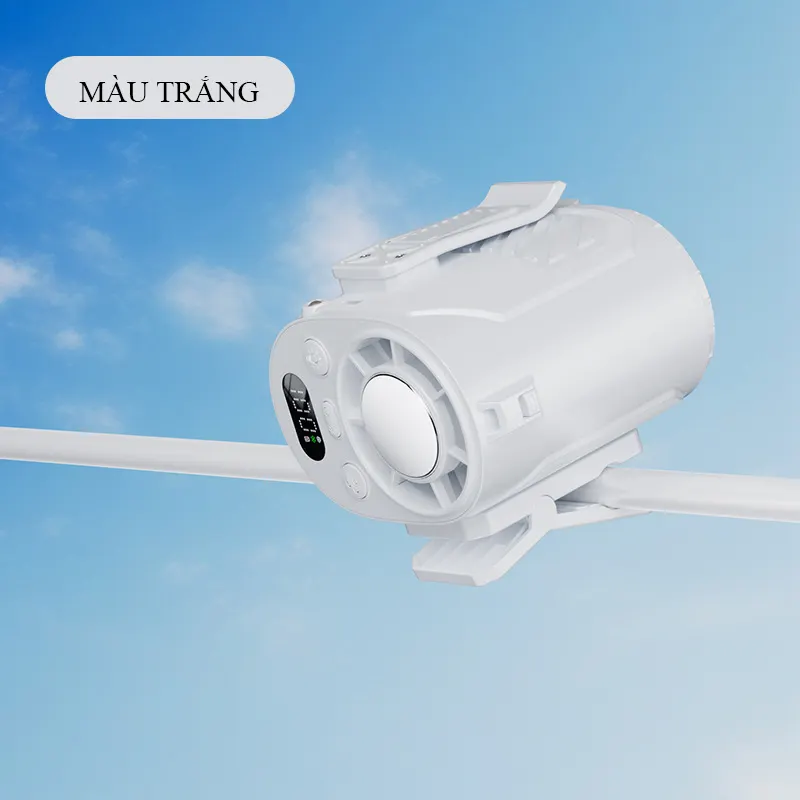 Quạt làm mát kẹp đa năng bản nâng cấp siêu nhẹ 2026 RG1831, Quạt treo ô/ treo xe đẩy, quạt đeo cổ tốc độ cao đi du lịch, dã ngoại, đạp xe và hoạt động thể thao ngoài trời