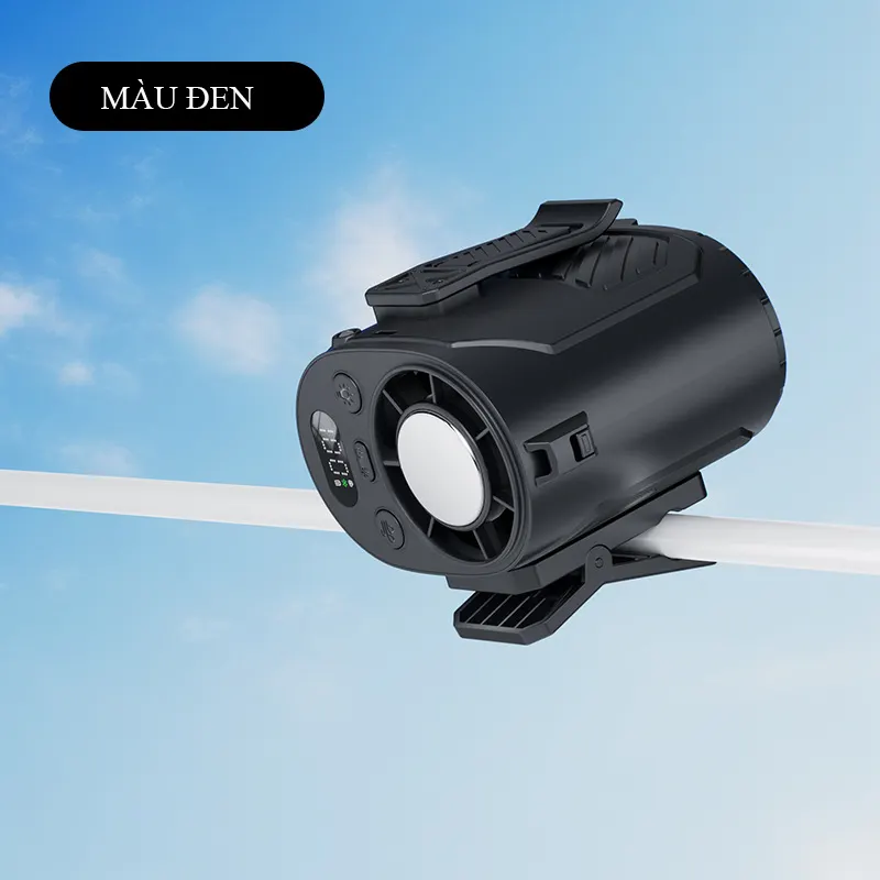 Quạt làm mát kẹp đa năng bản nâng cấp siêu nhẹ 2026 RG1831, Quạt treo ô/ treo xe đẩy, quạt đeo cổ tốc độ cao đi du lịch, dã ngoại, đạp xe và hoạt động thể thao ngoài trời