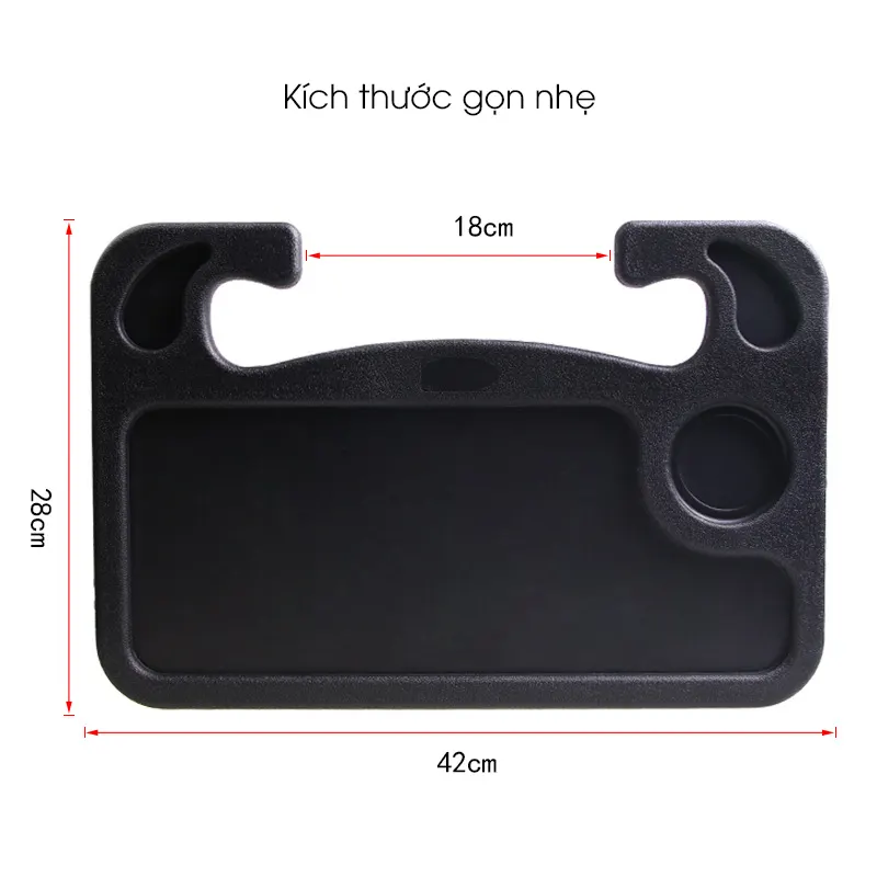 Khay đa năng gắn vô lăng ô tô RG1431, dùng làm bàn để laptop hoặc bàn ăn, bàn làm việc mini trong xe.