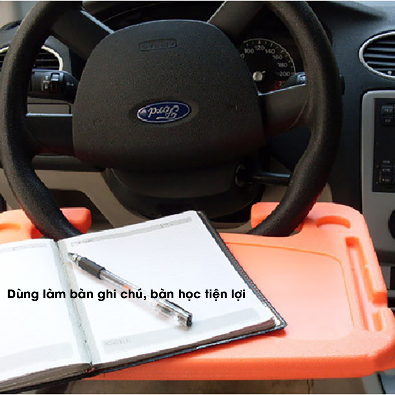 Khay đa năng gắn vô lăng ô tô, dùng làm bàn để laptop hoặc bàn ăn, bàn làm việc mini trong xe.