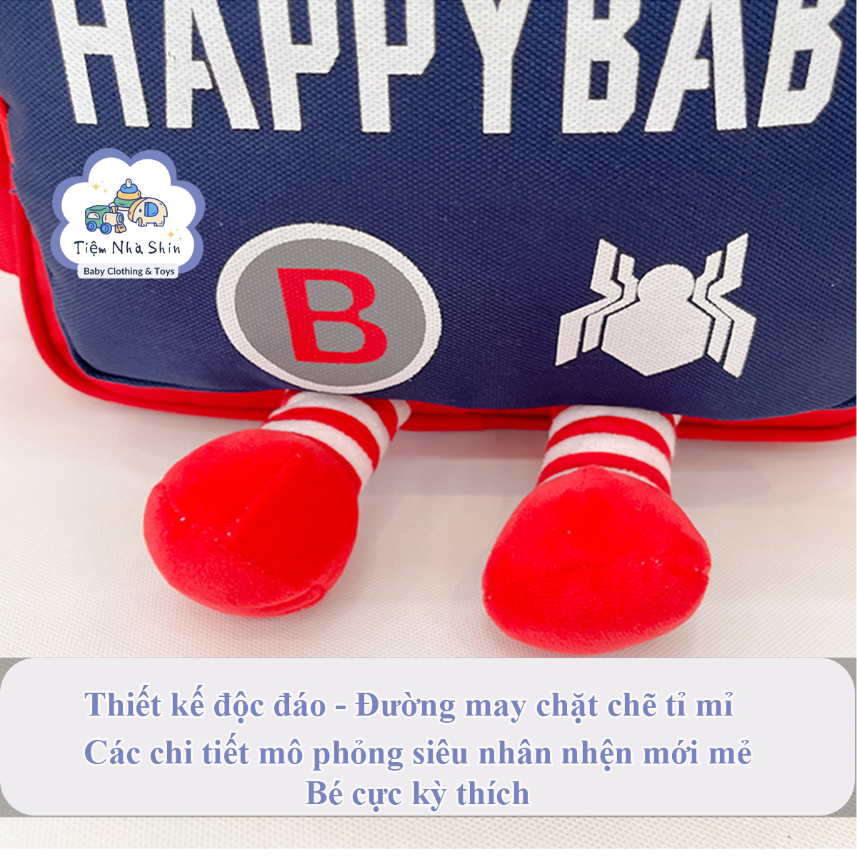 Balo trẻ em Spiderman Regoo RG2044, vải kháng nước, khoảng 350g, dây vai êm cho bé mầm non