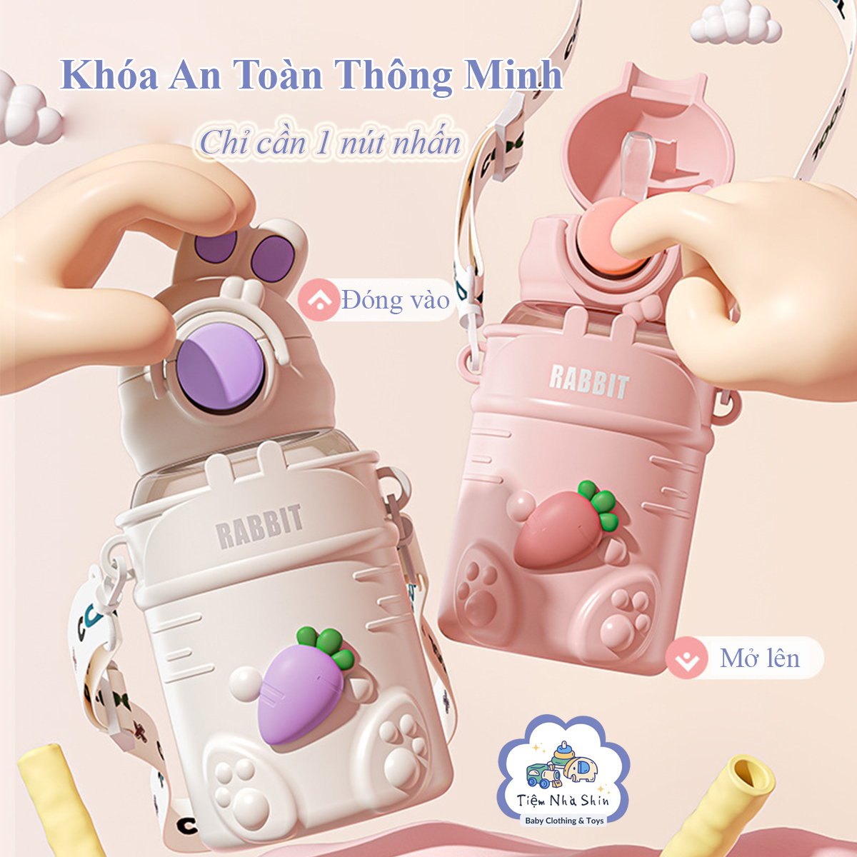 Bình nước trẻ em Regoo RG2045 680ml, ống hút chống sặc dung tích lớn dùng cho bé đi học, đi chơi và sinh hoạt hằng ngày.
