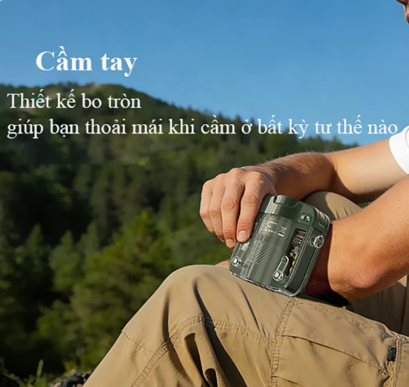 Quạt làm mát kẹp đa năng bản nâng cấp siêu nhẹ 2026 RG1831, Quạt treo ô/ treo xe đẩy, quạt đeo cổ tốc độ cao đi du lịch, dã ngoại, đạp xe và hoạt động thể thao ngoài trời