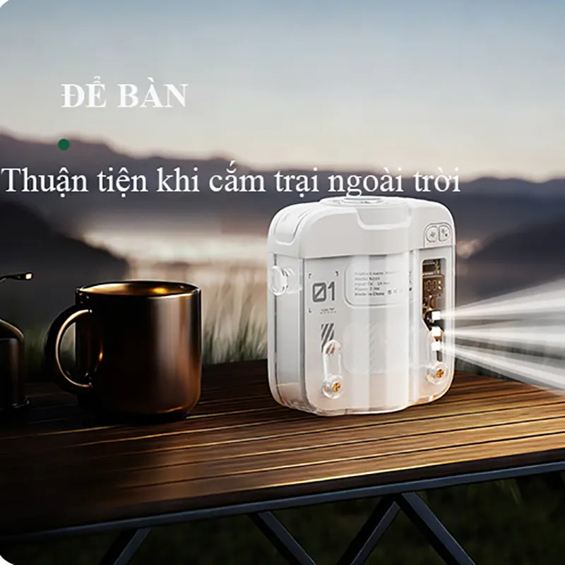 Quạt làm mát kẹp đa năng bản nâng cấp siêu nhẹ 2026 RG1831, Quạt treo ô/ treo xe đẩy, quạt đeo cổ tốc độ cao đi du lịch, dã ngoại, đạp xe và hoạt động thể thao ngoài trời