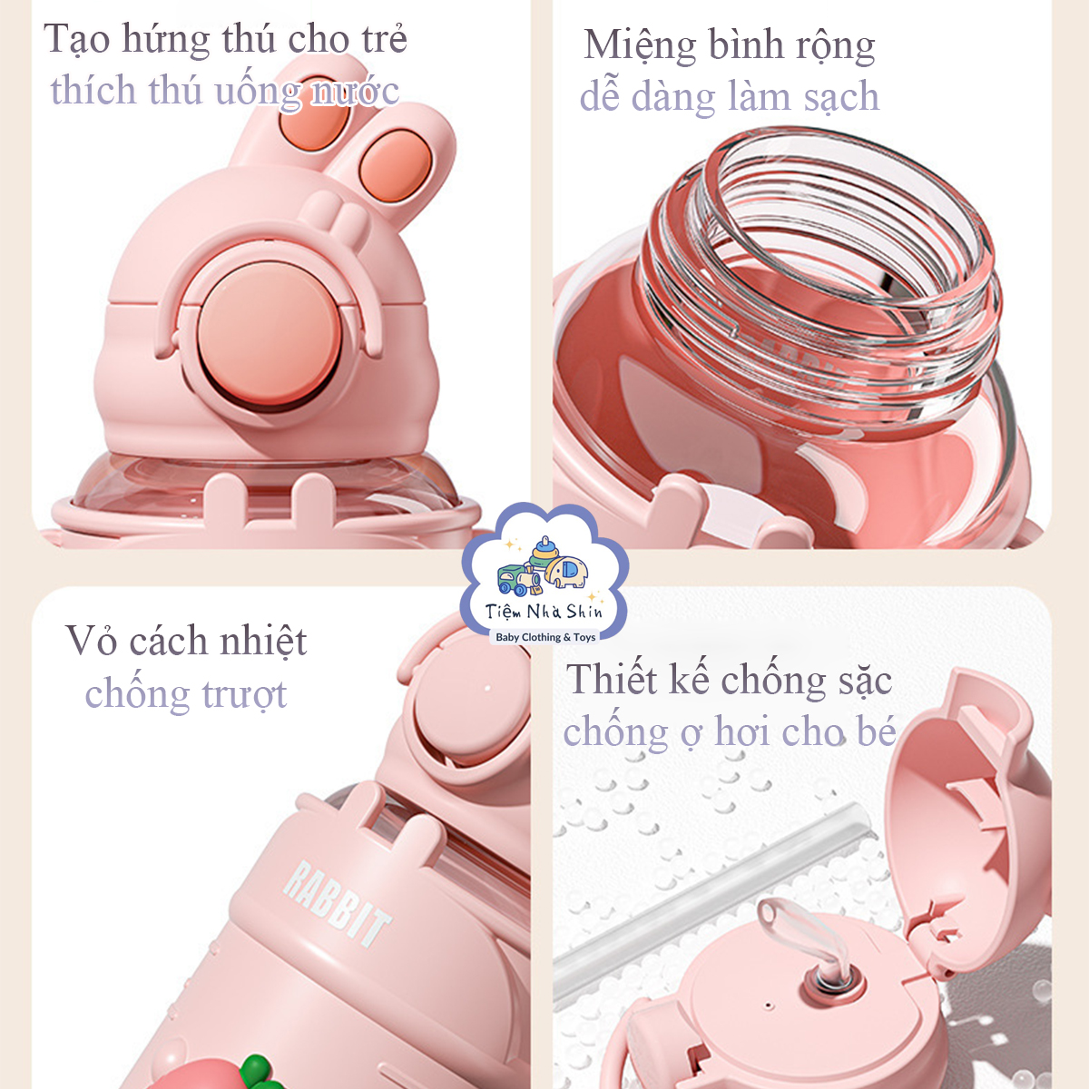 Bình nước trẻ em Regoo RG2045 680ml, ống hút chống sặc dung tích lớn dùng cho bé đi học, đi chơi và sinh hoạt hằng ngày.