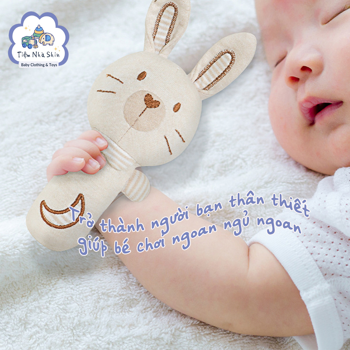 [Quà Sơ Sinh] Lục lạc sơ sinh Regoo bộ 2 món RG2049, vải sợi tre và gỗ rắn hữu cơ an toàn cho bé - Xúc xắc gặm nướu thú nhồi bông cho trẻ sơ sinh