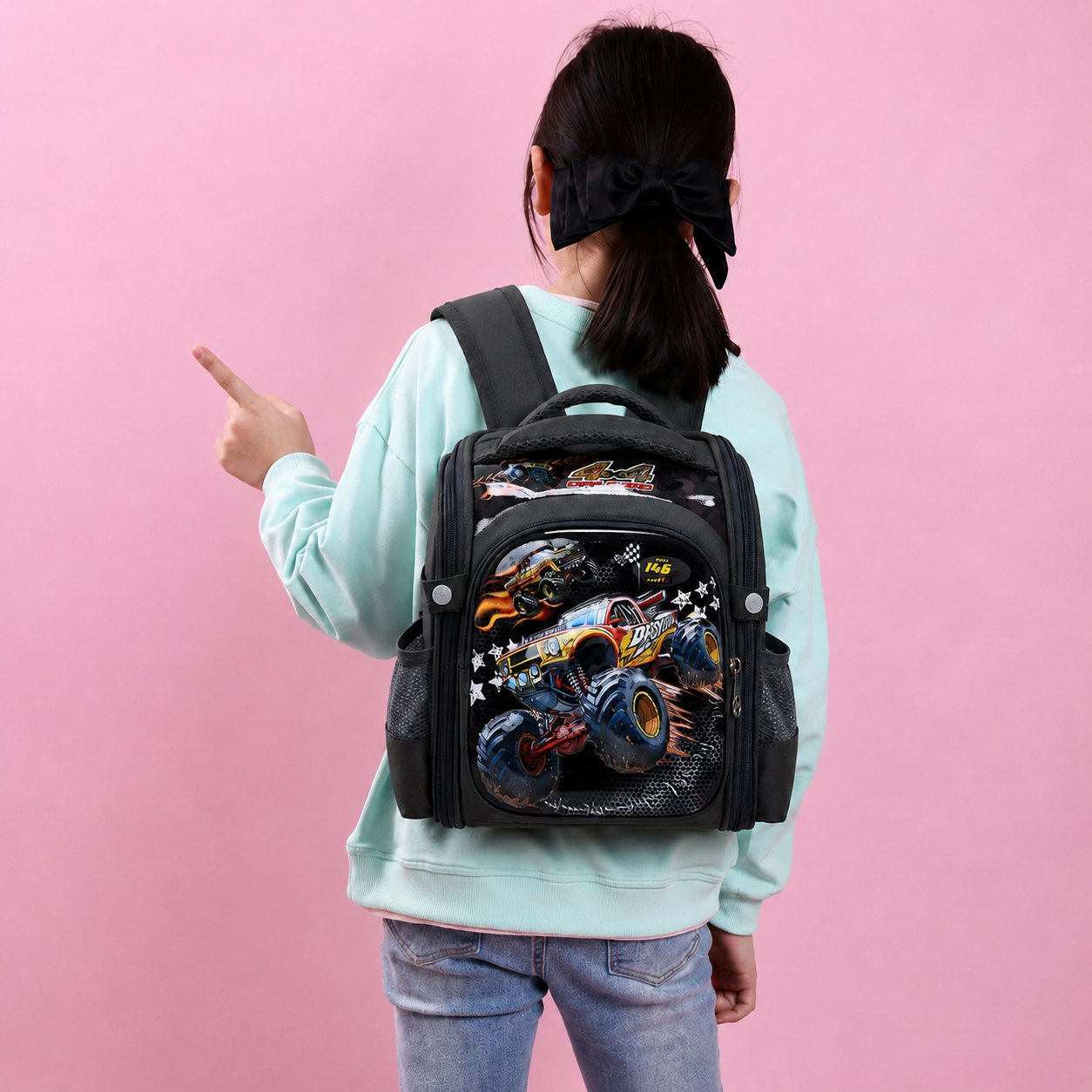 Balo chống gù mầm non Regoo vải Oxford cao cấp chống thấm RG2142, Balo chống gù cao cấp