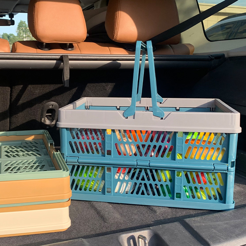 Giỏ nhựa gấp gọn Regoo RG141, nhựa PP, chịu lực 50kg, xách tay đi chợ siêu thị