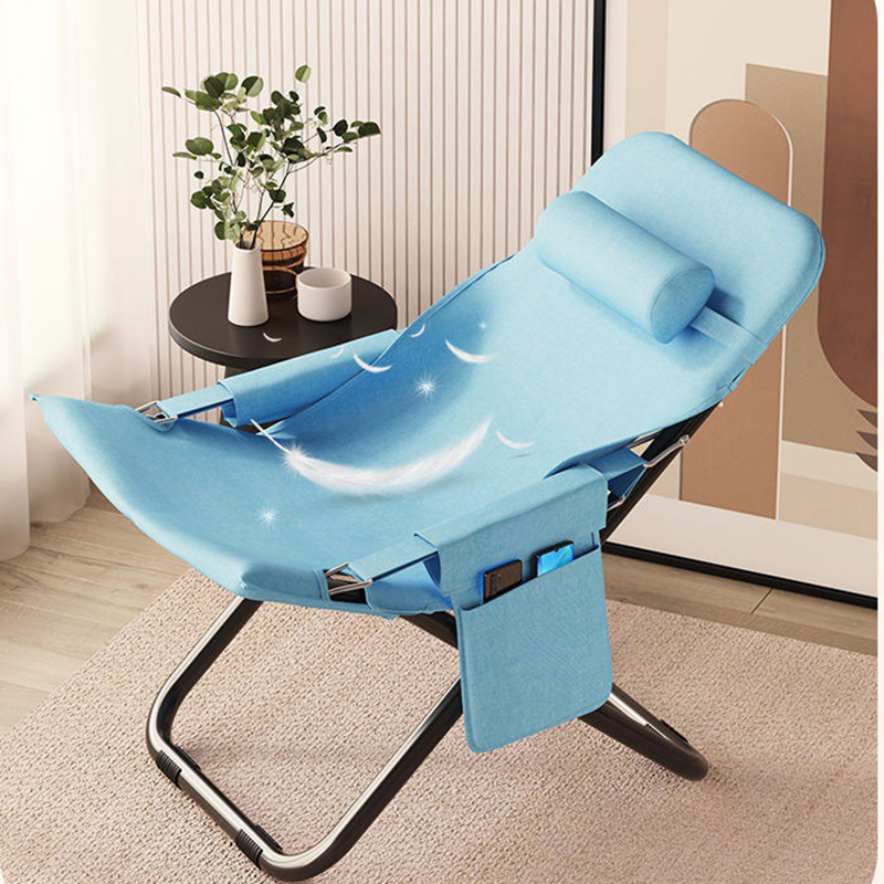 Ghế tựa thư giãn nghỉ trưa gấp gọn Regoo RG1741, khung kim loại, 3 mức điều chỉnh, dùng tại nhà, không kèm đôn