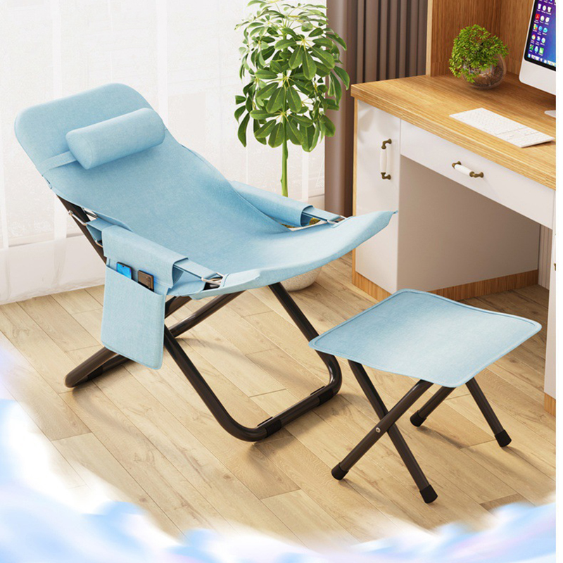 Ghế tựa thư giãn nghỉ trưa gấp gọn Regoo RG1741, khung kim loại, 3 mức điều chỉnh, dùng tại nhà, không kèm đôn