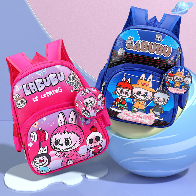 Balo trẻ em Labubu Regoo RG2043, form hai quai gọn nhẹ, nhiều màu nổi cho bé mầm non