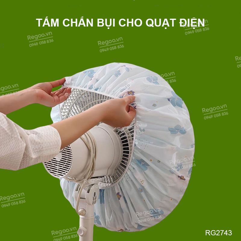 Túi bọc quạt Regoo RG2743 set 20 chiếc, phù hợp quạt điện thông dụng, giúp che phủ khi không sử dụng.