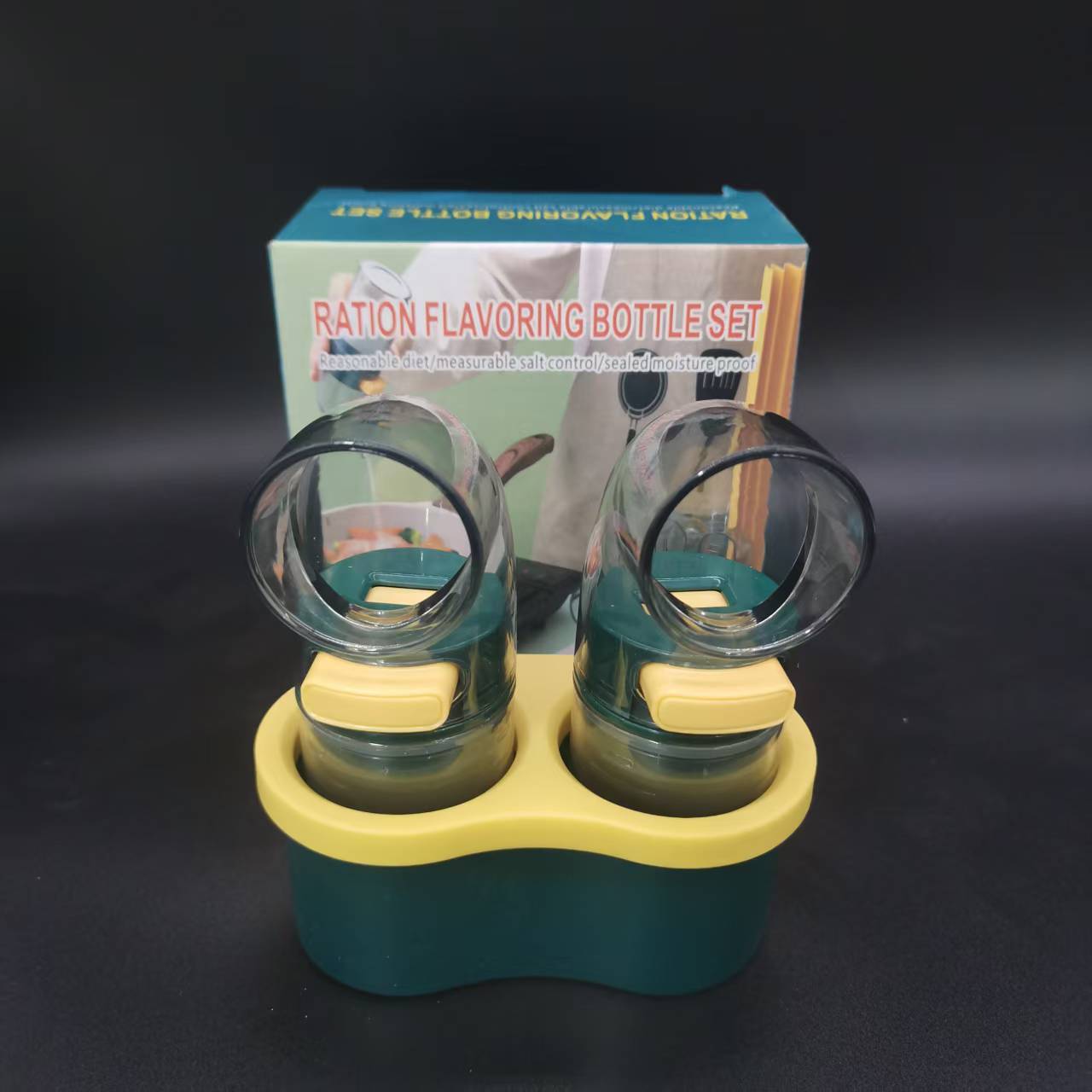 Bình đựng gia vị định lượng Regoo RG2031, bấm 0,5g/lần, bản 1 bình, set 2 hoặc set 3 có đế