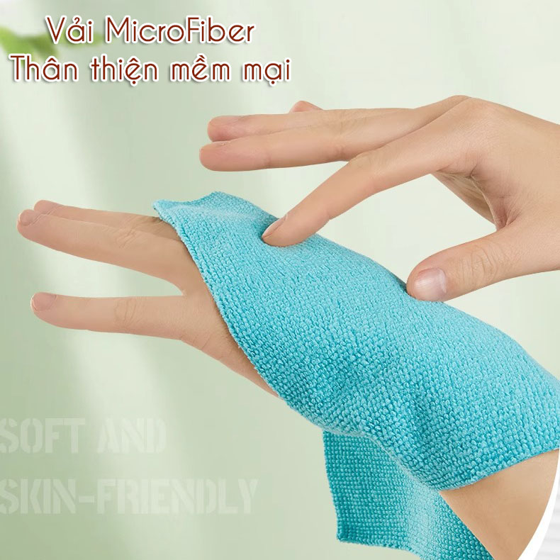 Khăn vải hộp rút Regoo Living hộp 20 khăn microfiber 20x20cm 250 gsm, thấm hút tốt, giặt dùng lại nhiều lần