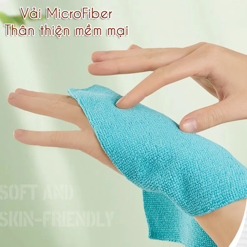 Khăn vải hộp rút Regoo Living hộp 20 khăn microfiber 20x20cm 250 gsm, thấm hút tốt, giặt dùng lại nhiều lần