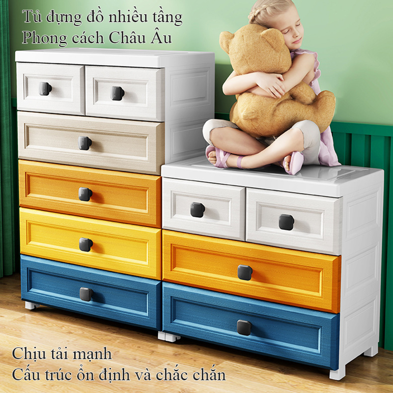 Tủ ngăn kéo nhựa Regoo RG3136, 3–6 tầng, có bánh xe, nhiều ngăn, đặt sàn gọn gàng