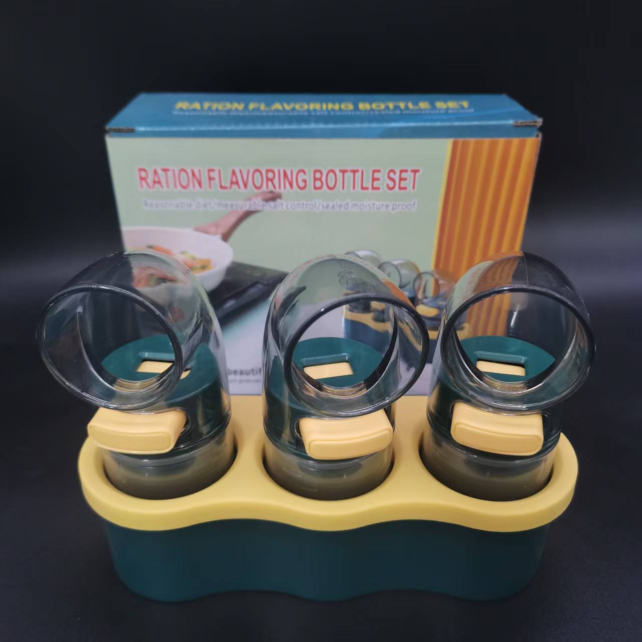 Bình đựng gia vị định lượng Regoo RG2031, bấm 0,5g/lần, bản 1 bình, set 2 hoặc set 3 có đế