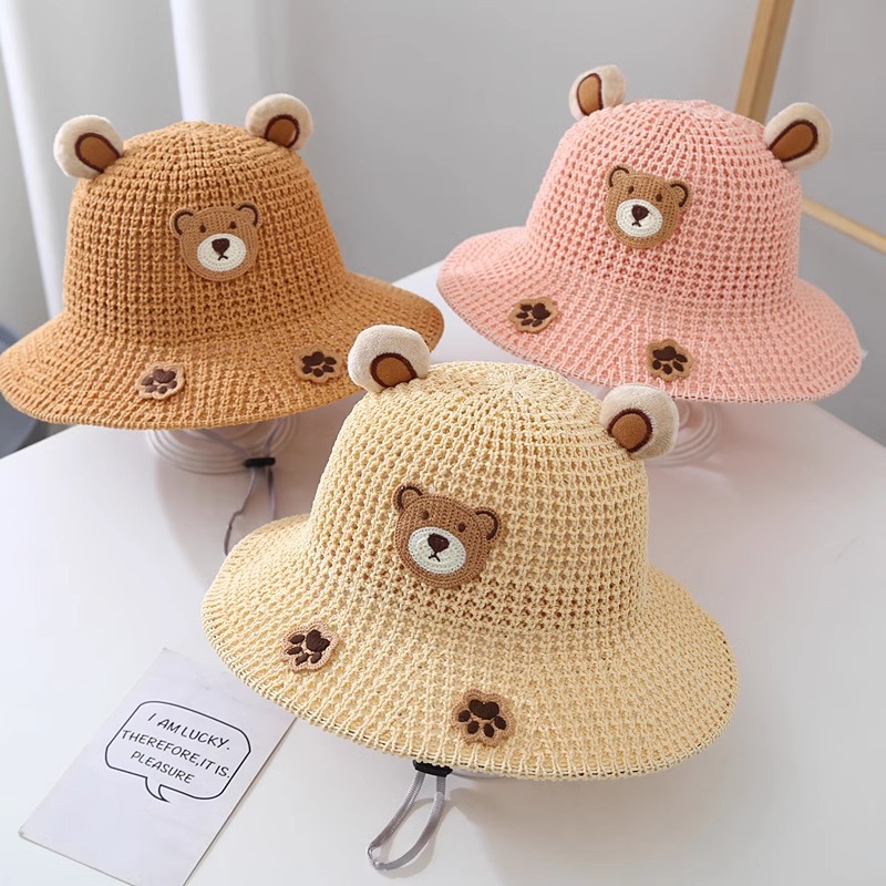 Mũ chống nắng trẻ em RG1642 kiểu bucket, vành rộng, phù hợp cho bé trai và bé gái, dùng đi chơi ngoài trời.