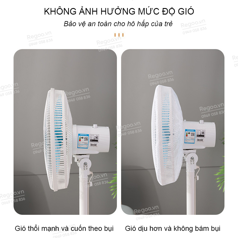 Lưới chụp quạt Regoo RG2841 set 5 chiếc, hạn chế kẹp tay và bám bụi, dùng cho quạt điện gia đình, phù hợp nhà có trẻ nhỏ.