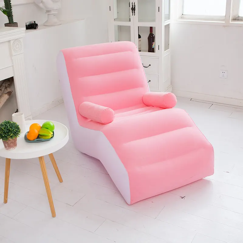 Ghế sofa bơm hơi Regoo RG2831 chữ S, phủ nhung mềm, có tay vịn, kích thước 140 x 85 x 80 cm