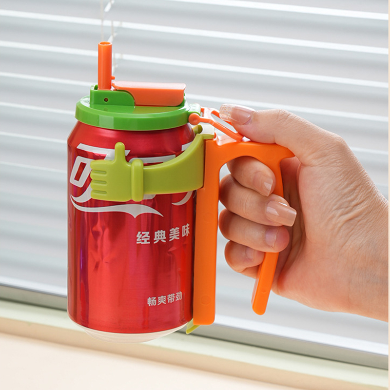 Nắp đậy lon nước Regoo RG3031, có tay cầm, giữ ống hút, nhựa PVC nhẹ dễ vệ sinh