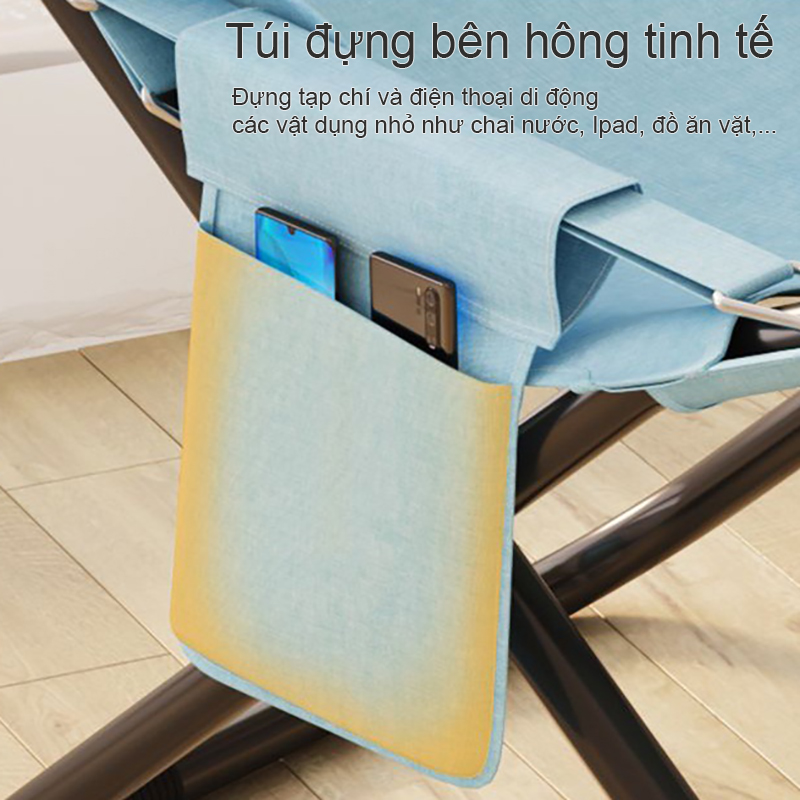 Ghế tựa thư giãn nghỉ trưa gấp gọn Regoo RG1741, khung kim loại, 3 mức điều chỉnh, dùng tại nhà, không kèm đôn