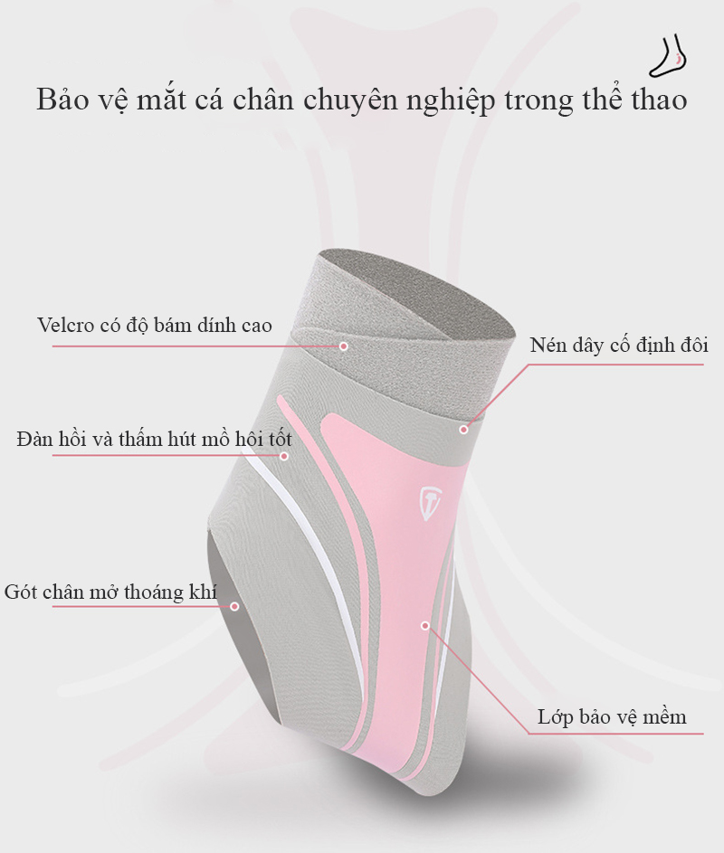 Đai cổ chân Regoo RG741 mỏng 0,8 mm, Dụng cụ bảo vệ mắt cá chân, cố định khớp cổ chân, hỗ trợ chống bong gân, dùng trong thể thao và phục hồi vận động.