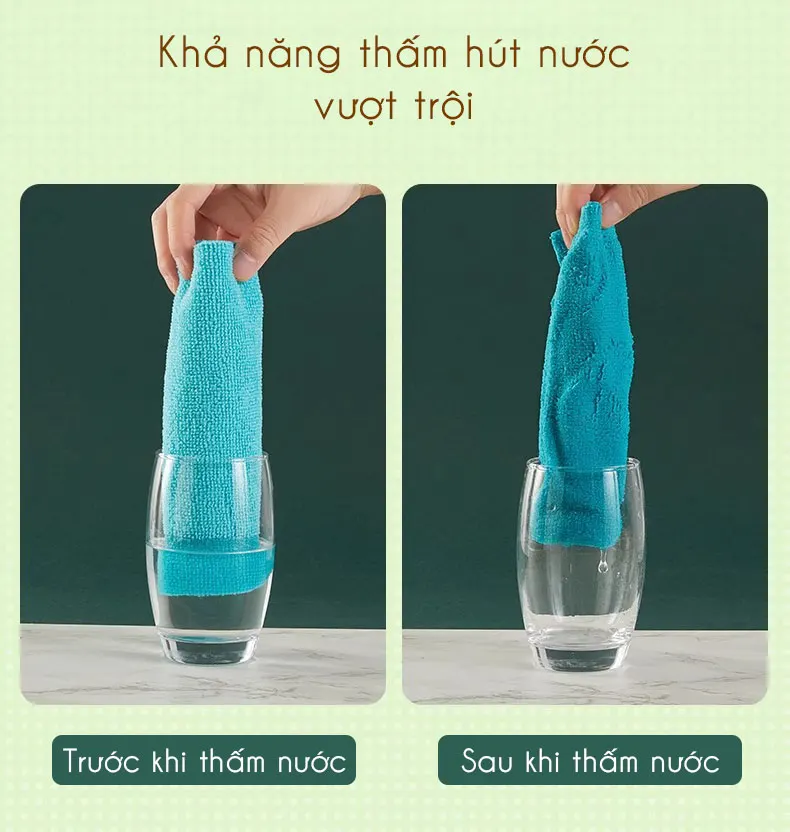 Khăn vải hộp rút Regoo Living hộp 20 khăn microfiber 20x20cm 250 gsm, thấm hút tốt, giặt dùng lại nhiều lần