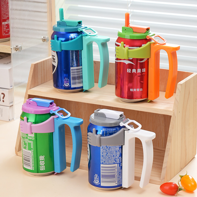 Nắp đậy lon nước Regoo RG3031, có tay cầm, giữ ống hút, nhựa PVC nhẹ dễ vệ sinh