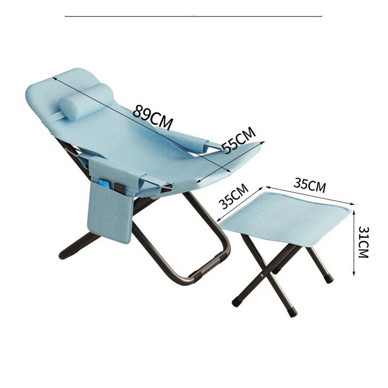 Ghế tựa thư giãn nghỉ trưa gấp gọn Regoo RG1741, khung kim loại, 3 mức điều chỉnh, dùng tại nhà, không kèm đôn