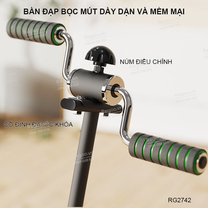 Xe đạp tập thể dục để dưới bàn làm việc, dụng cụ tập chân, có thể gập lại, thiết bị tập thể dục và đốt mỡ mini tiết kiệm không gian