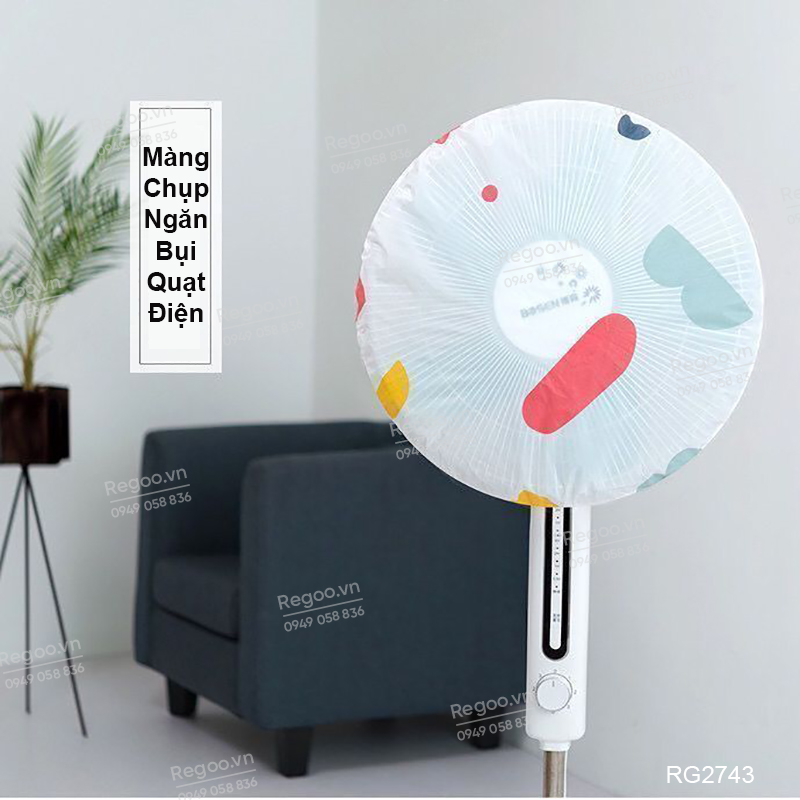 Túi bọc quạt Regoo RG2743 set 20 chiếc, phù hợp quạt điện thông dụng, giúp che phủ khi không sử dụng.