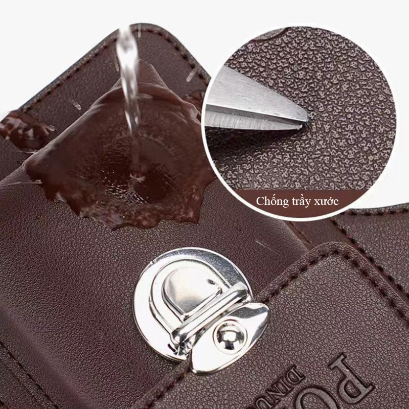 Túi đeo thắt lưng nam Regoo RG2132 chất liệu PU, dáng đứng gọn, đựng điện thoại và đồ nhỏ