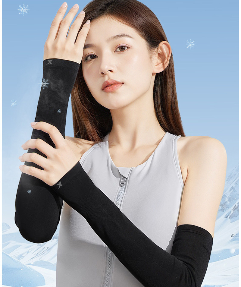 Ống tay chống nắng RG643 UPF50+ freesize, vải lụa băng mát co giãn, che phủ tay khi đi ngoài trời