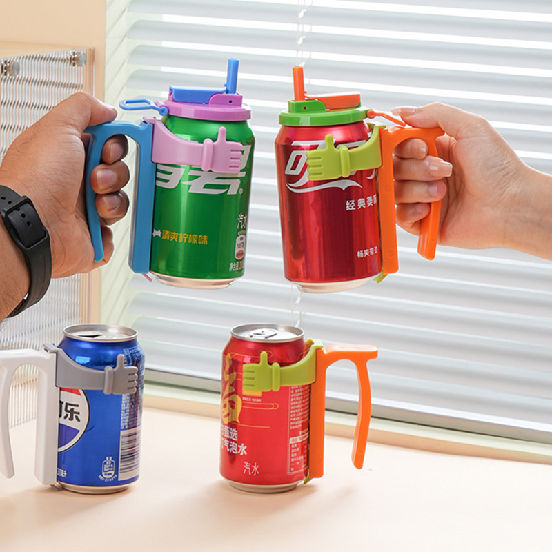 Nắp đậy lon nước Regoo RG3031, có tay cầm, giữ ống hút, nhựa PVC nhẹ dễ vệ sinh