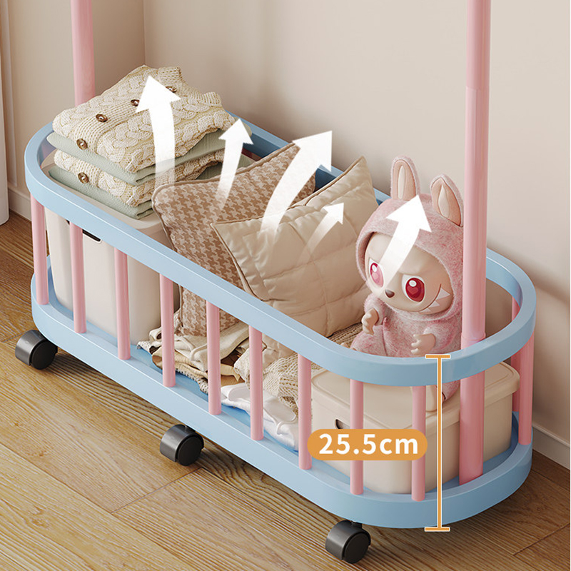 Giá treo quần áo xương rồng Regoo RG3134, để sàn 2 tầng, có bánh xe, size 60/80/100 cm