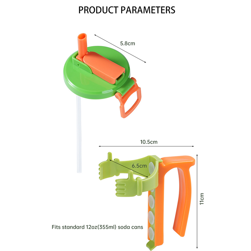 Nắp đậy lon nước Regoo RG3031, có tay cầm, giữ ống hút, nhựa PVC nhẹ dễ vệ sinh
