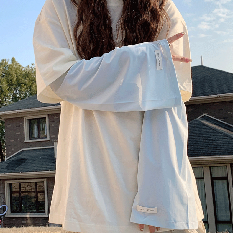 Ống tay chống nắng nữ Regoo RG642 freesize, dáng loe rộng, vải vải lụa băng mỏng nhẹ