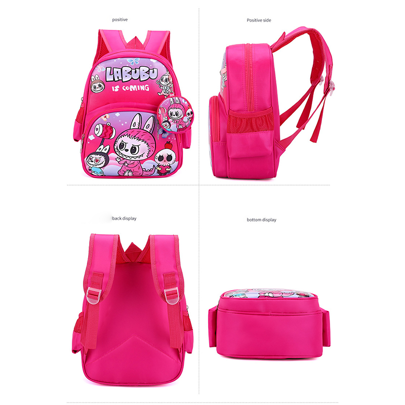 Balo trẻ em Labubu Regoo RG2043, form hai quai gọn nhẹ, nhiều màu nổi cho bé mầm non