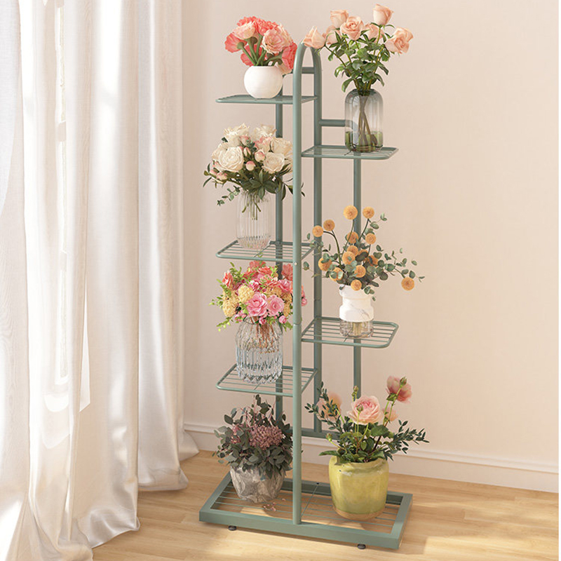 Kệ để chậu cây ban công, trang trí nhà Regoo RG1041 nhiều tầng đặt sàn, khung sắt sơn tĩnh điện phong cách tối giản hiện đại.