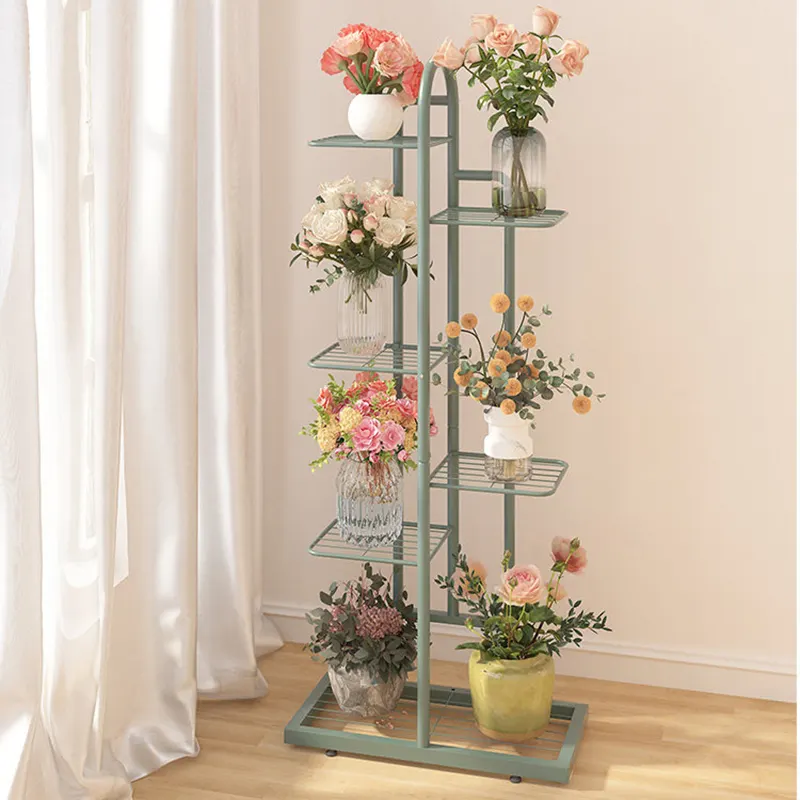 Kệ để chậu cây ban công, trang trí nhà Regoo RG1041 nhiều tầng đặt sàn, khung sắt sơn tĩnh điện phong cách tối giản hiện đại.
