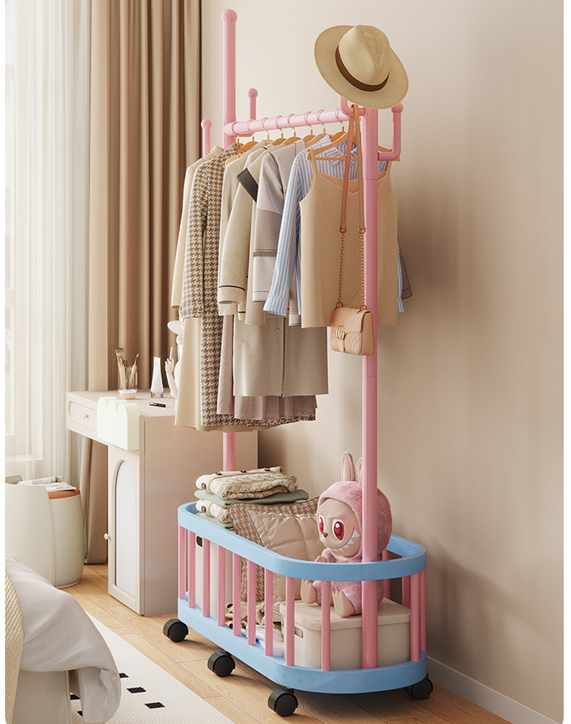 Giá treo quần áo xương rồng Regoo RG3134, để sàn 2 tầng, có bánh xe, size 60/80/100 cm