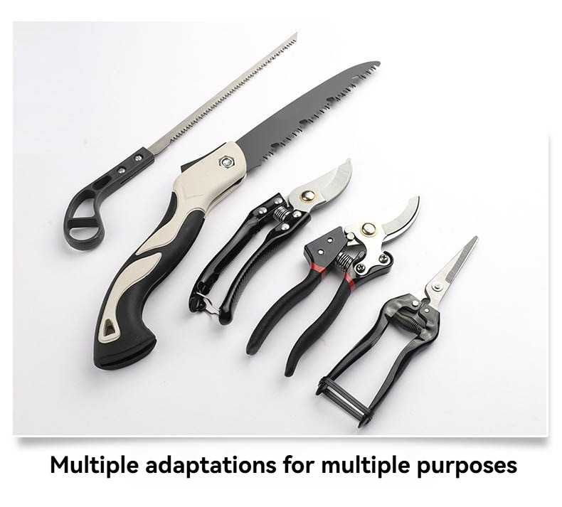 Bộ dụng cụ làm vườn 5 món Regoo RG3132, gồm kéo tỉa, cưa gấp, tay cầm êm chống trượt