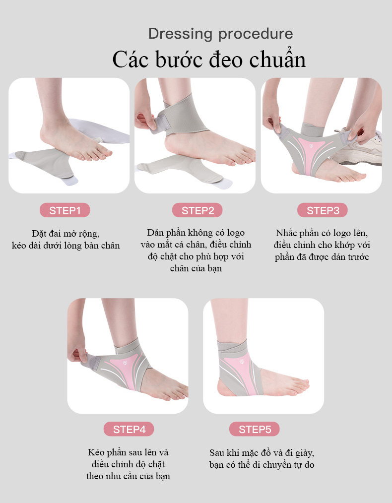 Đai cổ chân Regoo RG741 mỏng 0,8 mm, Dụng cụ bảo vệ mắt cá chân, cố định khớp cổ chân, hỗ trợ chống bong gân, dùng trong thể thao và phục hồi vận động.