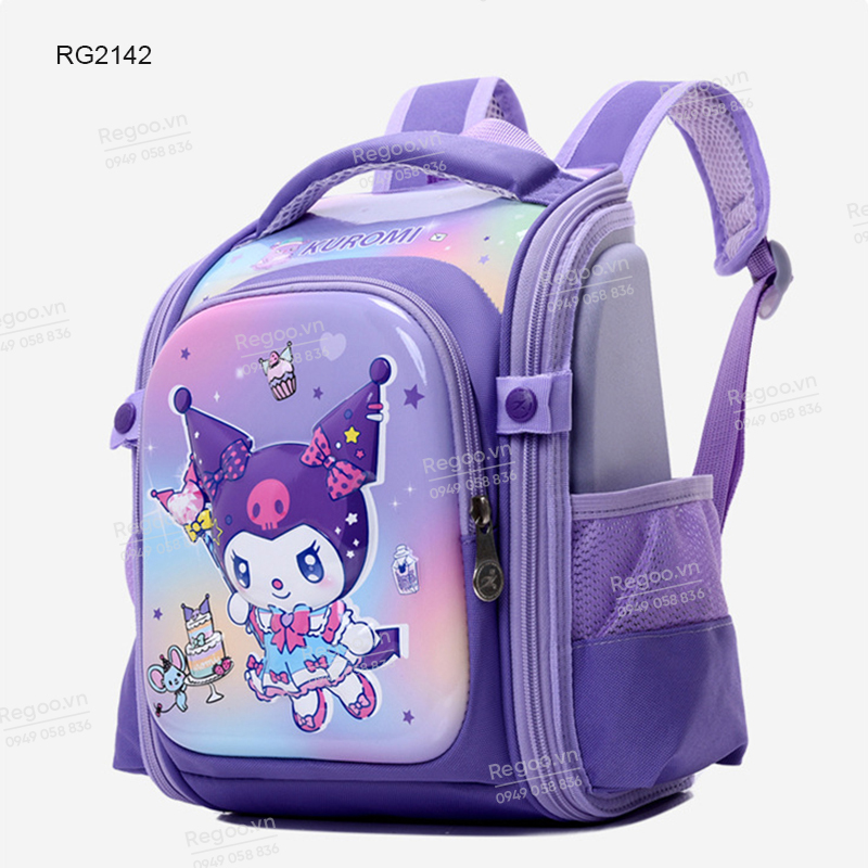 Balo chống gù mầm non Regoo vải Oxford cao cấp chống thấm RG2142, cặp sách trẻ em trợ lực, balo đi học nhiều ngăn cho bé trai bé gái