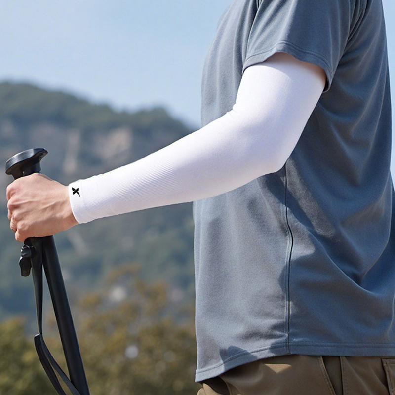 Ống tay chống nắng RG643 UPF50+ freesize, vải lụa băng mát co giãn, che phủ tay khi đi ngoài trời